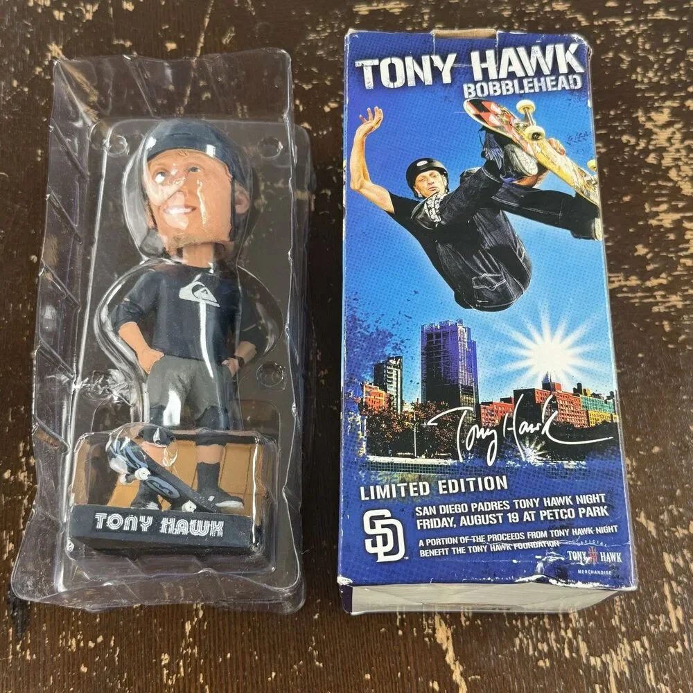 San Diego Padres Tony Hawk Night Bobblehead REPAIRED With Original Case & Insert